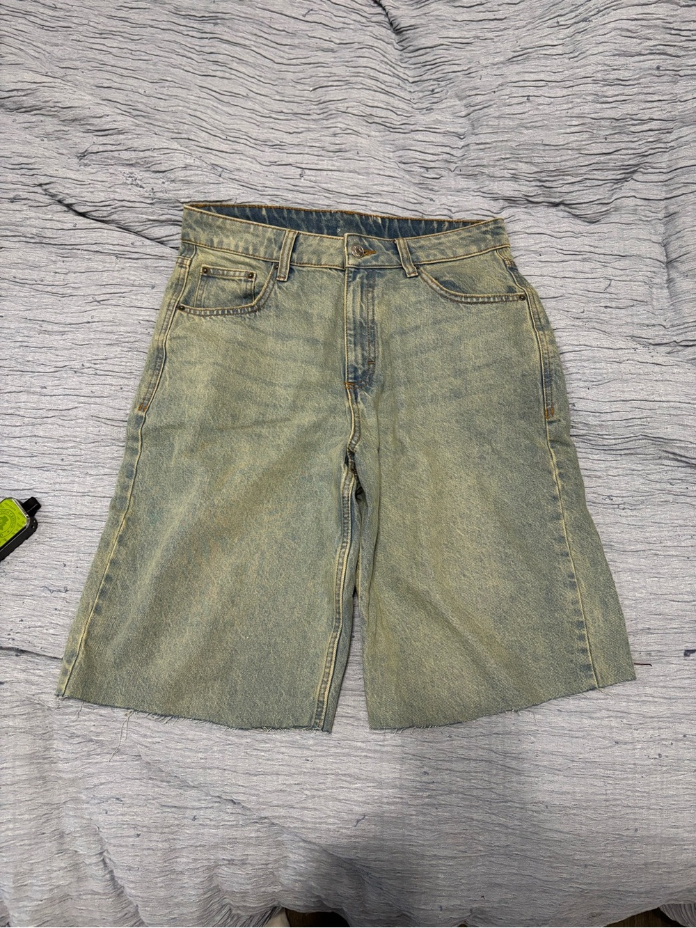 Hudson Jeans Greenish Blue Denim Jean Shorts